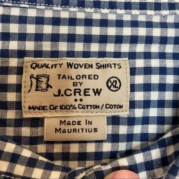 J. Crew Micro Checked long Sleeve Button Down Men’s Shirt Sz XL - Picture 11 of 13
